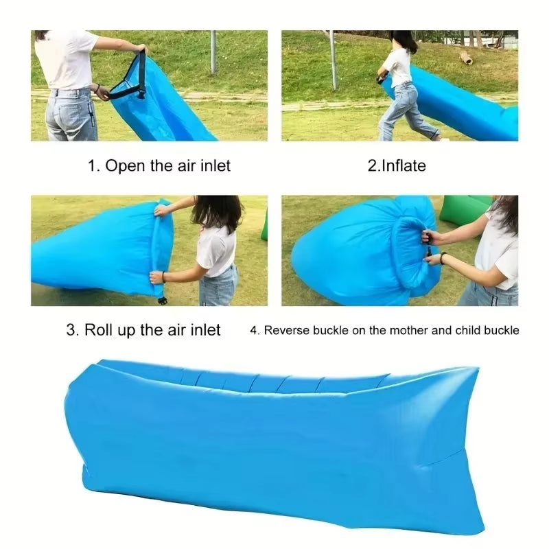 Hot Inflatable Lounger Air Sofa Chair Camping & Beach Accessories Portable Water Proof Couch for Hiking Picnics Outdoor Tik Yin