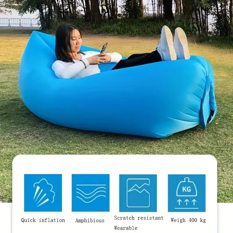 Hot Inflatable Lounger Air Sofa Chair Camping & Beach Accessories Portable Water Proof Couch for Hiking Picnics Outdoor Tik Yin